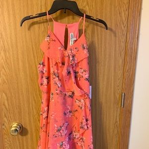 Almost Famous NWT Floral Coral Dress sz M